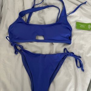 La vien rose bathing suit in blue